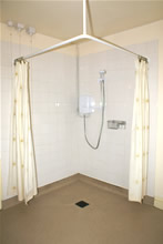Large wet room suitable for wheelchair users